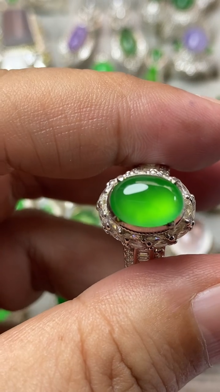 【闪购商品】定制翡翠未镶嵌缅甸天然翡翠铜托