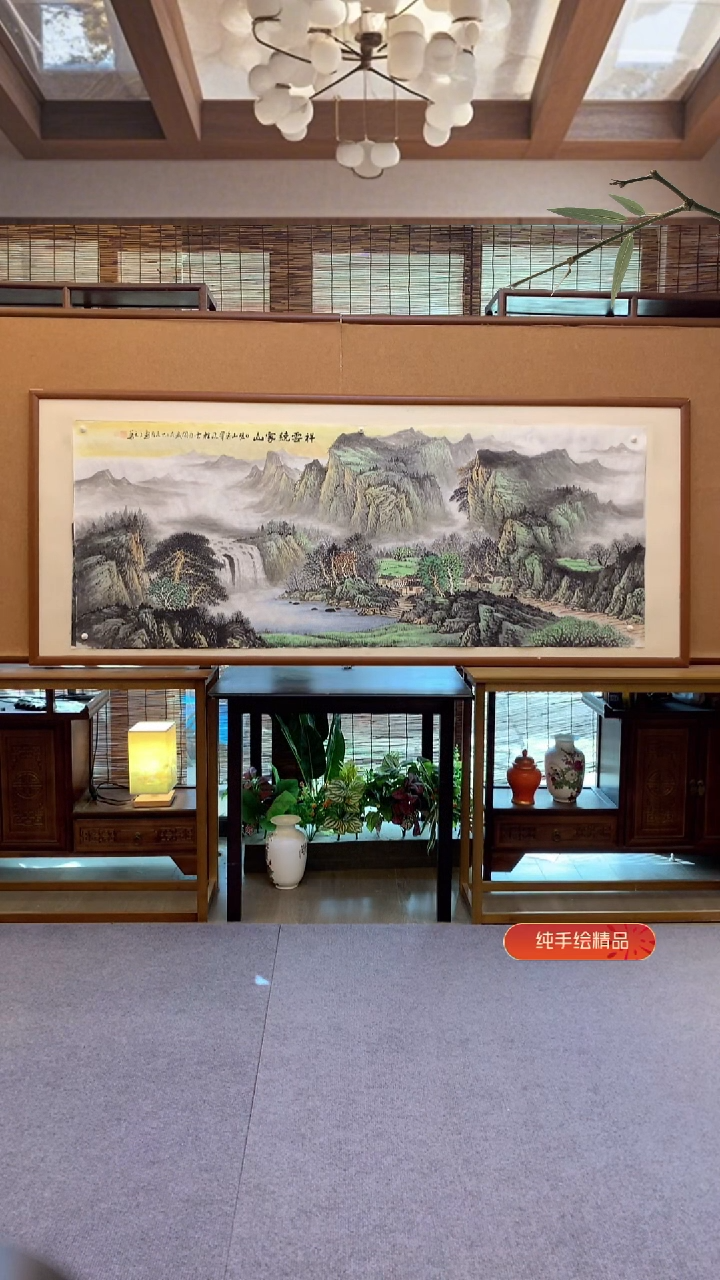 国画国画纯手绘纯实木205*85cm