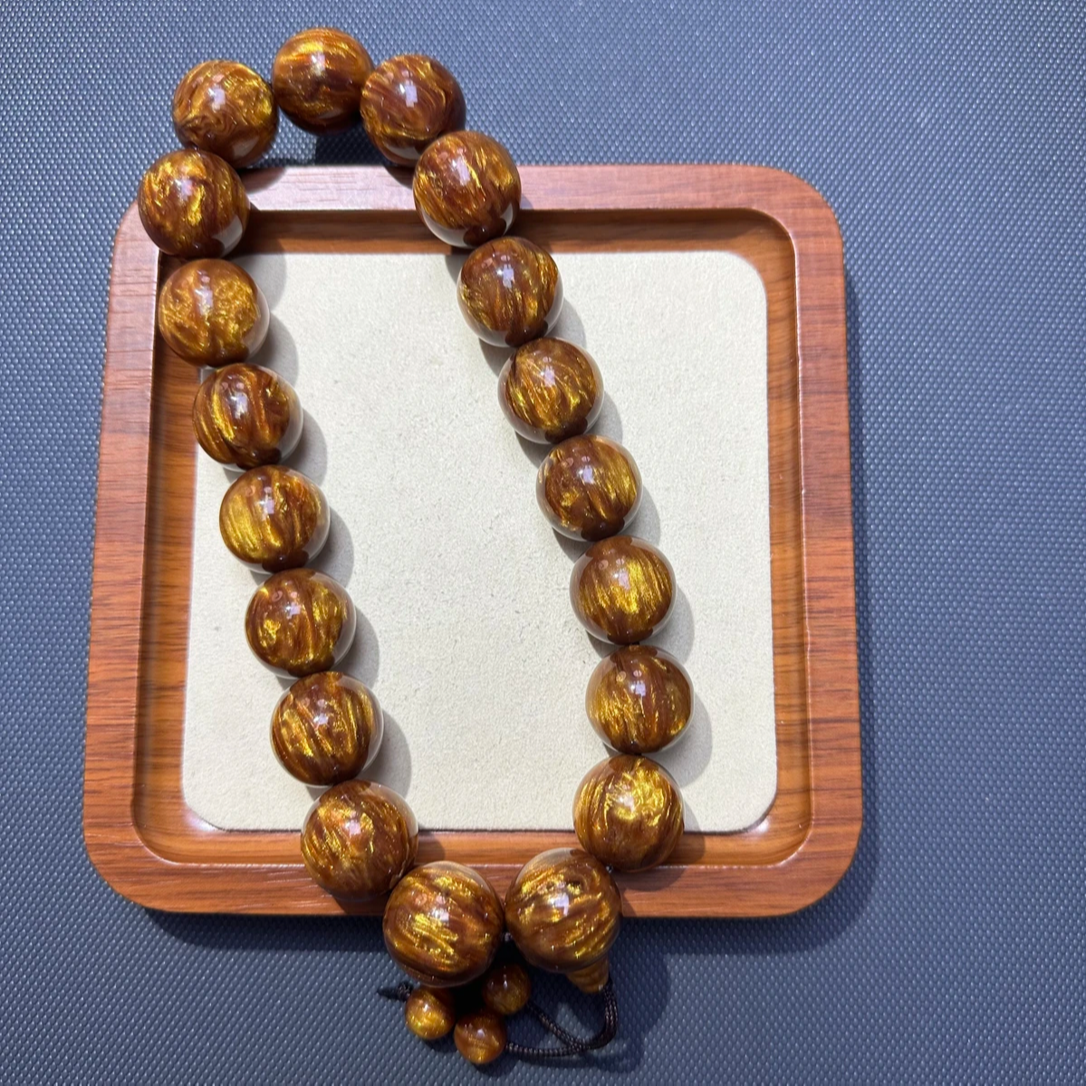 CG-602 金丝海柳大颗佛珠手盘珠车挂 