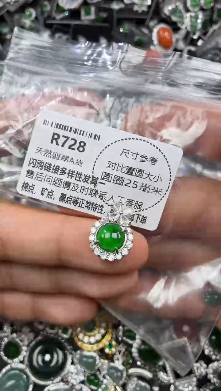 颈饰未镶嵌翡翠R728吊坠