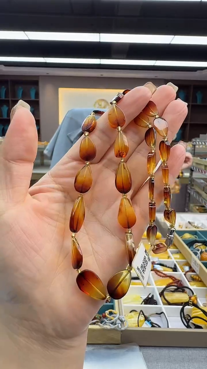 琥珀颈饰未镶嵌58秒拍号 假一罚三 