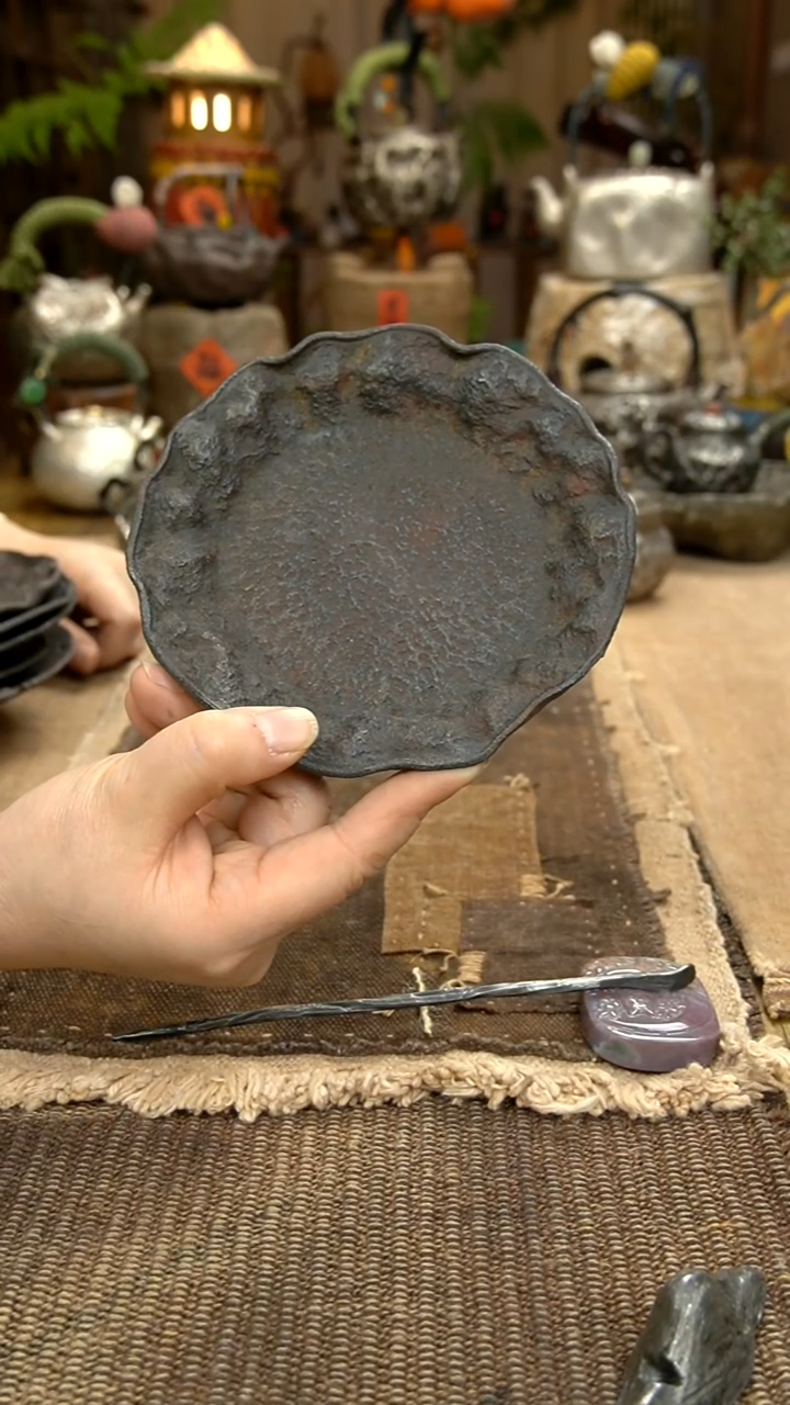原矿陶土手作柴烧壶承