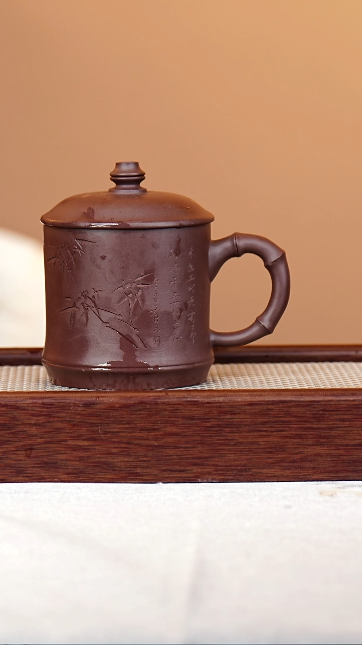 茶杯紫砂紫砂盖杯400CC