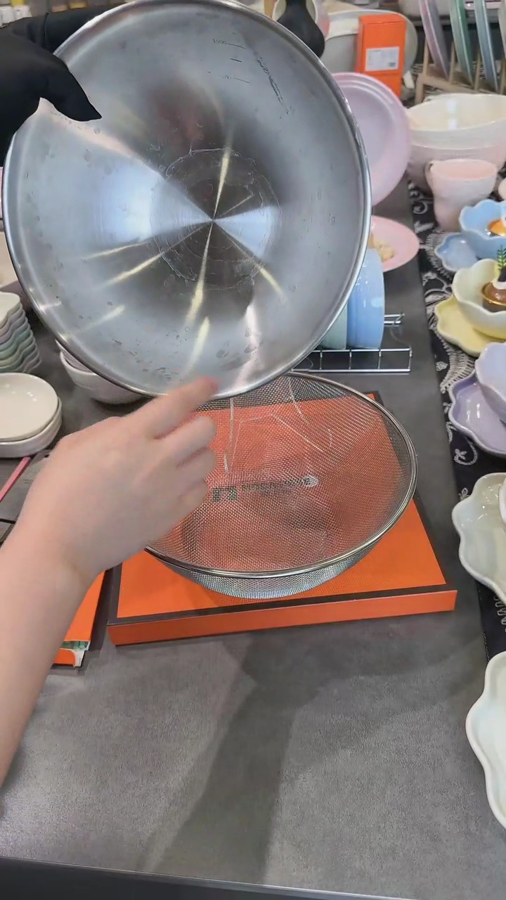 【闪购商品】瓷不锈钢料理盆+沥水篮24cm（2件套）