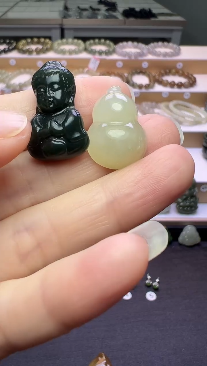 颈饰未镶嵌和田玉150号链接两个15米