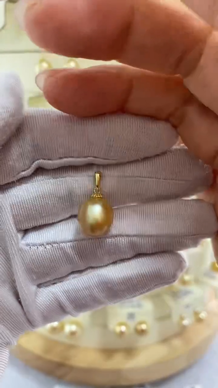 【闪购商品】海水珍珠吊坠(赠链)银S925镶嵌11-12mm