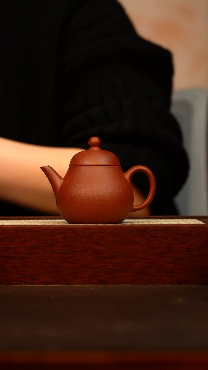 茶壶紫砂高梨 130cc 原矿大红泥