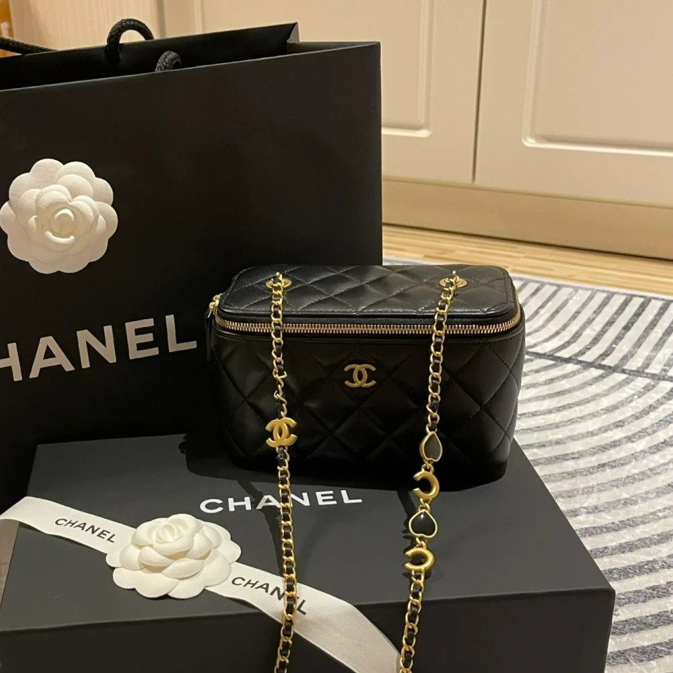 95新 Chanel/香奈儿 青奢荟/22K珐琅盒子斜挎包/79507
