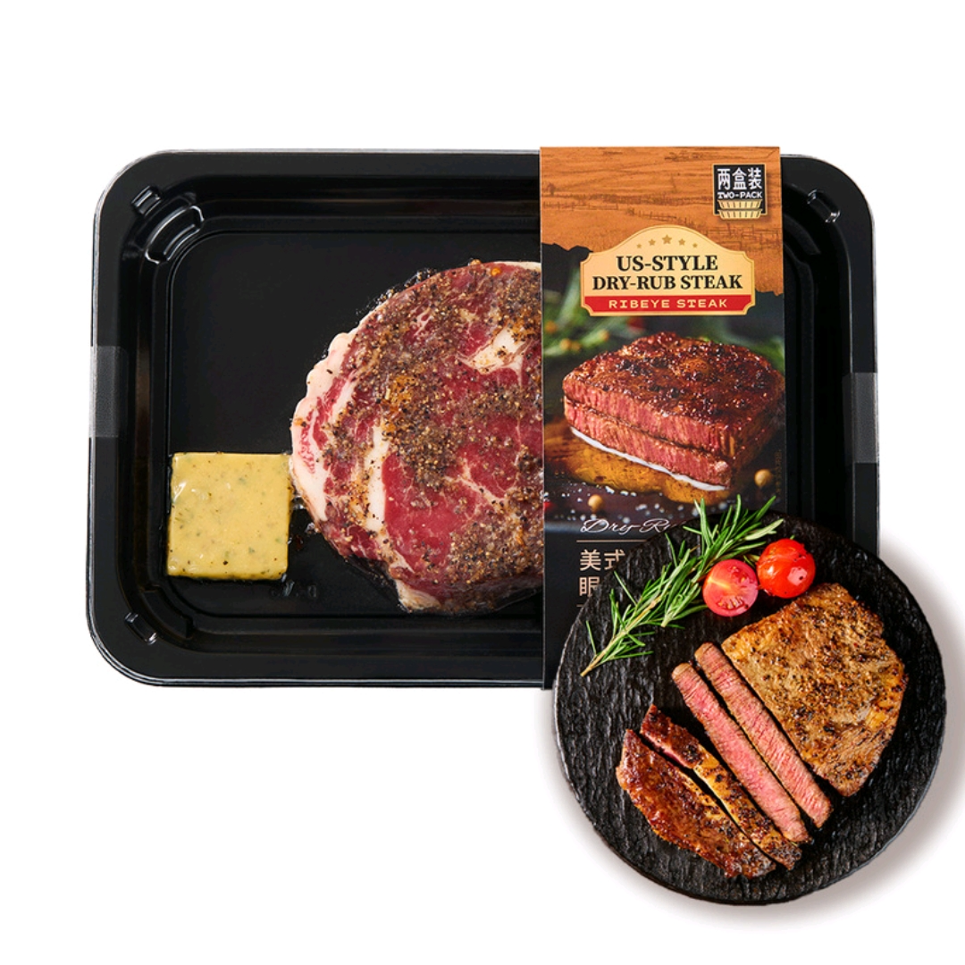 原切牛排牛扒山姆美式干腌眼肉牛排500g（含2份）顺丰/JD冷运战斧