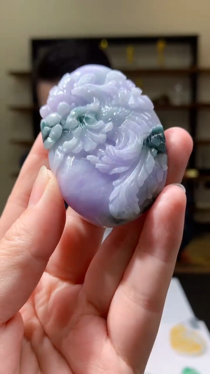 【闪购商品】定制翡翠未镶嵌8046yx-毛货挂件68