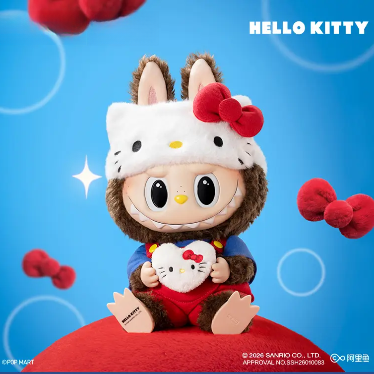 POP MART/泡泡玛特× HELLO KITTY - 搪胶毛绒公仔三丽鸥联名【庆】