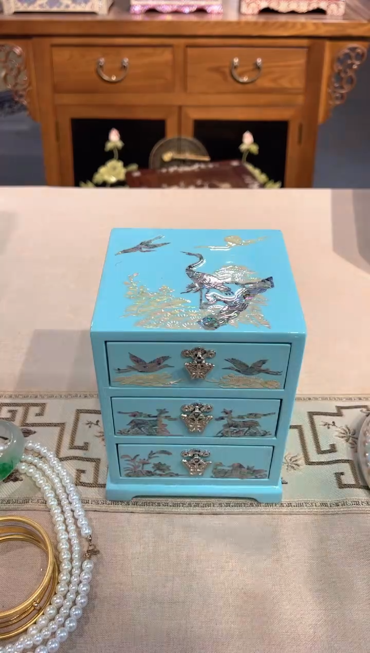【闪购商品】仙鹤三层福利款·弘贝雅螺钿漆器 
