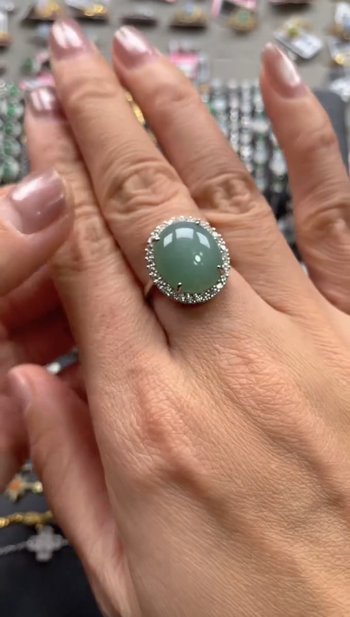 【闪购商品】翡翠戒指银S925镶嵌11111--1