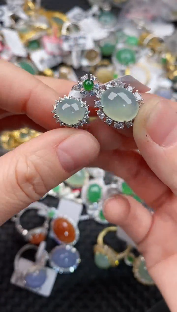 银S925镶嵌戒指翡翠11                     71