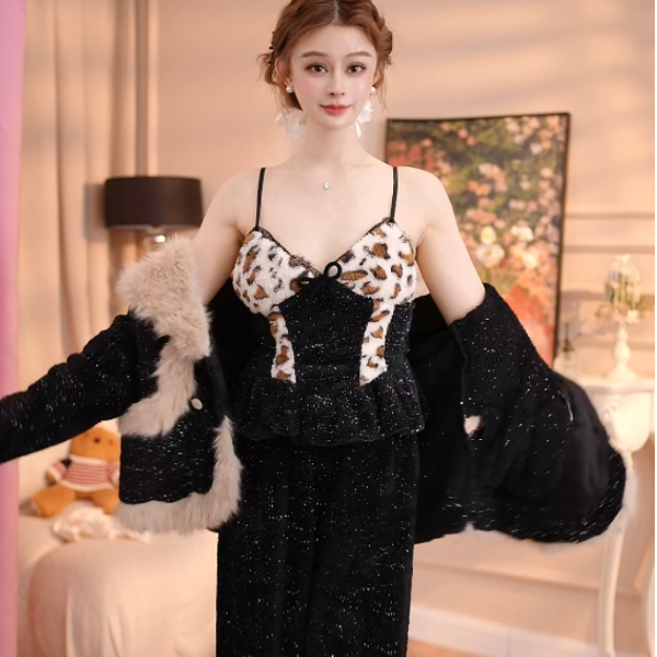 【永夜星河】氛围感治愈感厚秋冬款女睡衣百搭简约时尚休闲