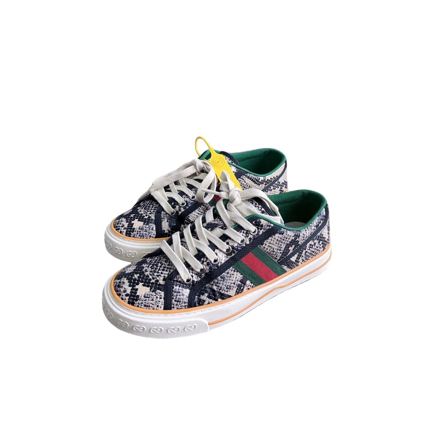 95新 GUCCI/古驰 tennis 1977蛇纹板鞋 39码 us0493