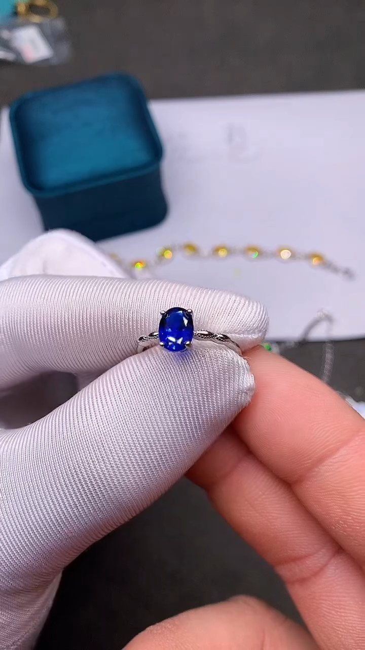 【闪购商品】蓝宝石戒指银S925镶嵌·····