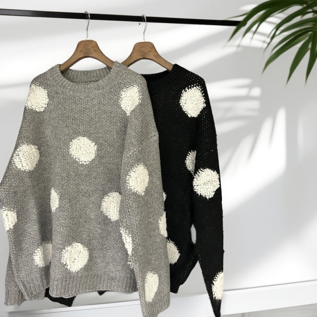 [Daydreamer.911]新款设计大波点针线毛衣