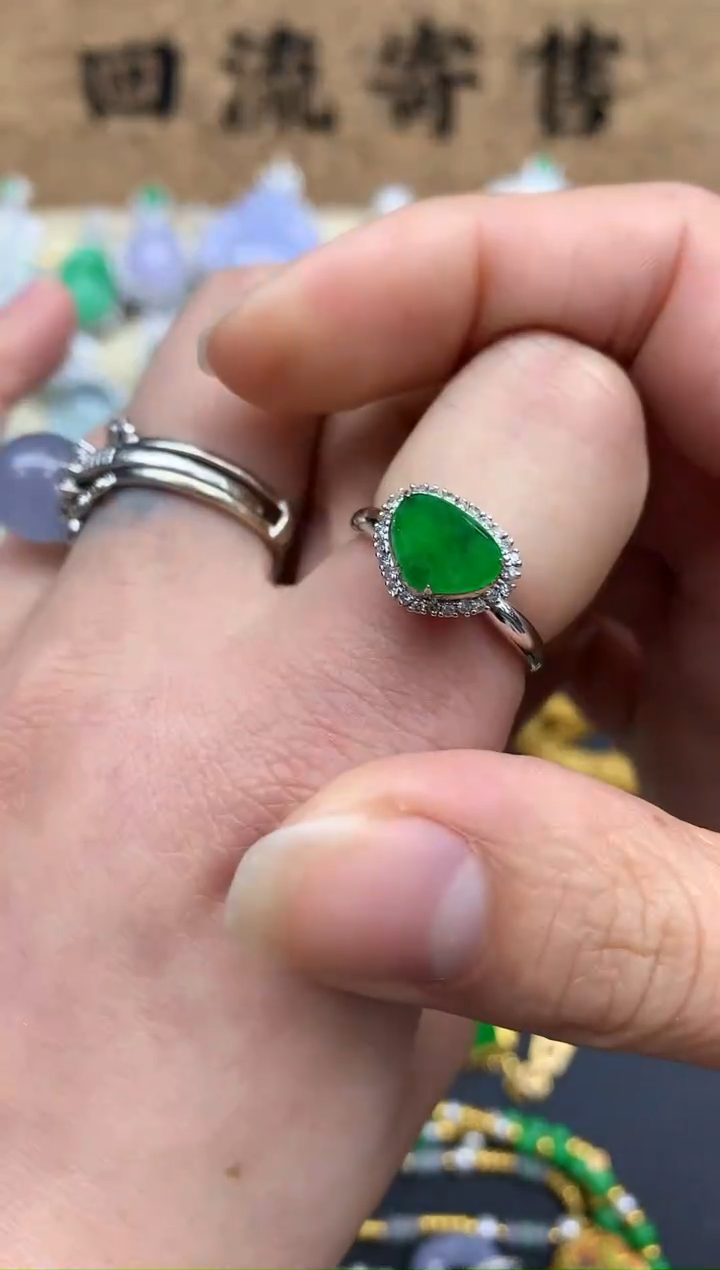 【闪购商品】翡翠戒指18K金镶嵌473-中国好珍宝