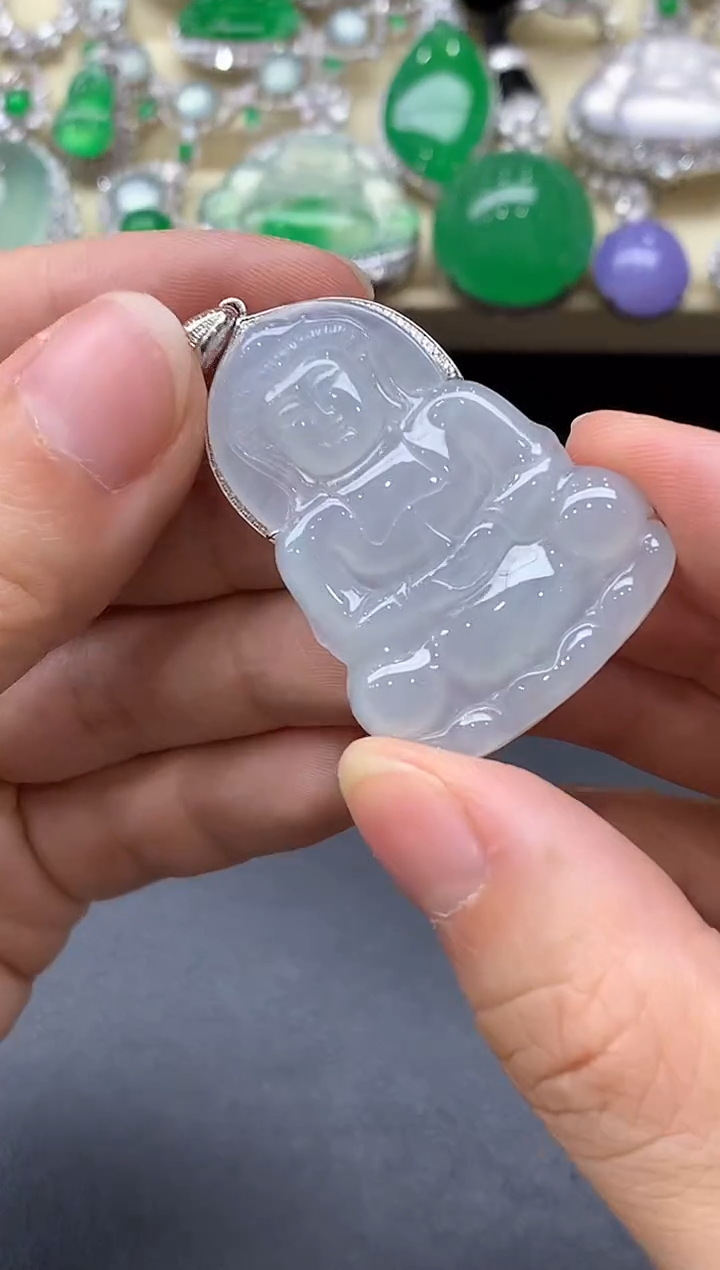 颈饰18K金镶嵌翡翠429中国好珍宝