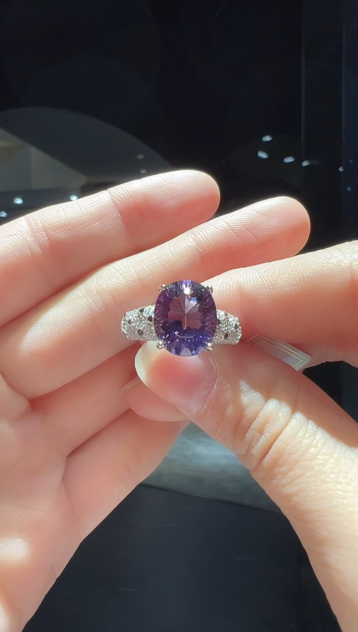 【闪购商品】水晶戒指银S925镶嵌72】