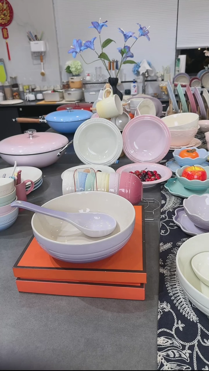 【闪购商品】瓷香芋紫-大汤碗汤勺组合装