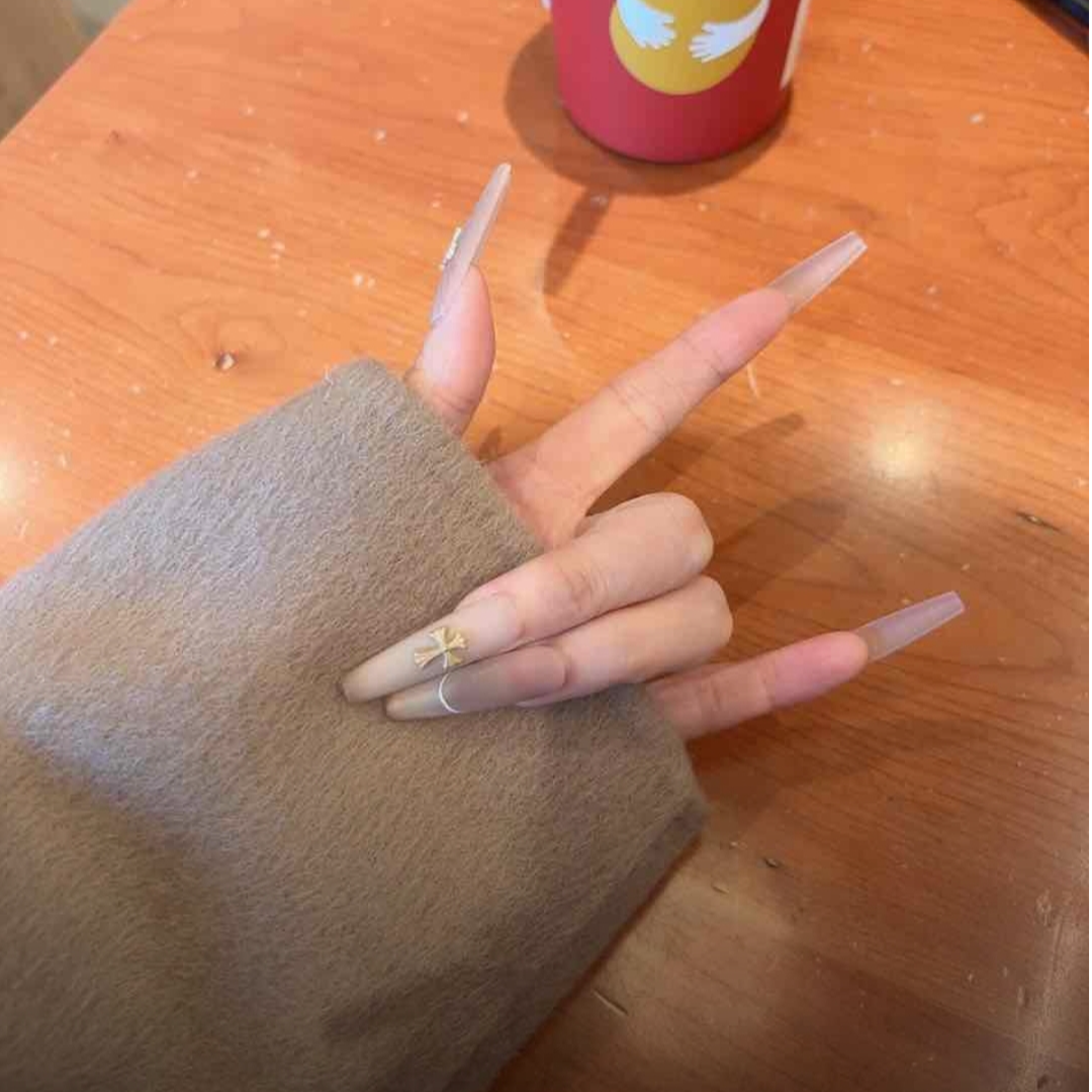 ⌊ 睦月 ⌉手工穿戴甲裸色穿戴甲穿戴式气质中长款秋冬简约穿戴甲