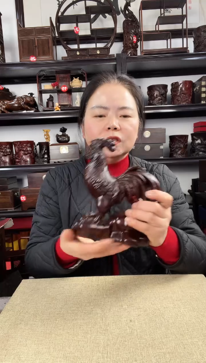 木大鸡老李红木工艺品