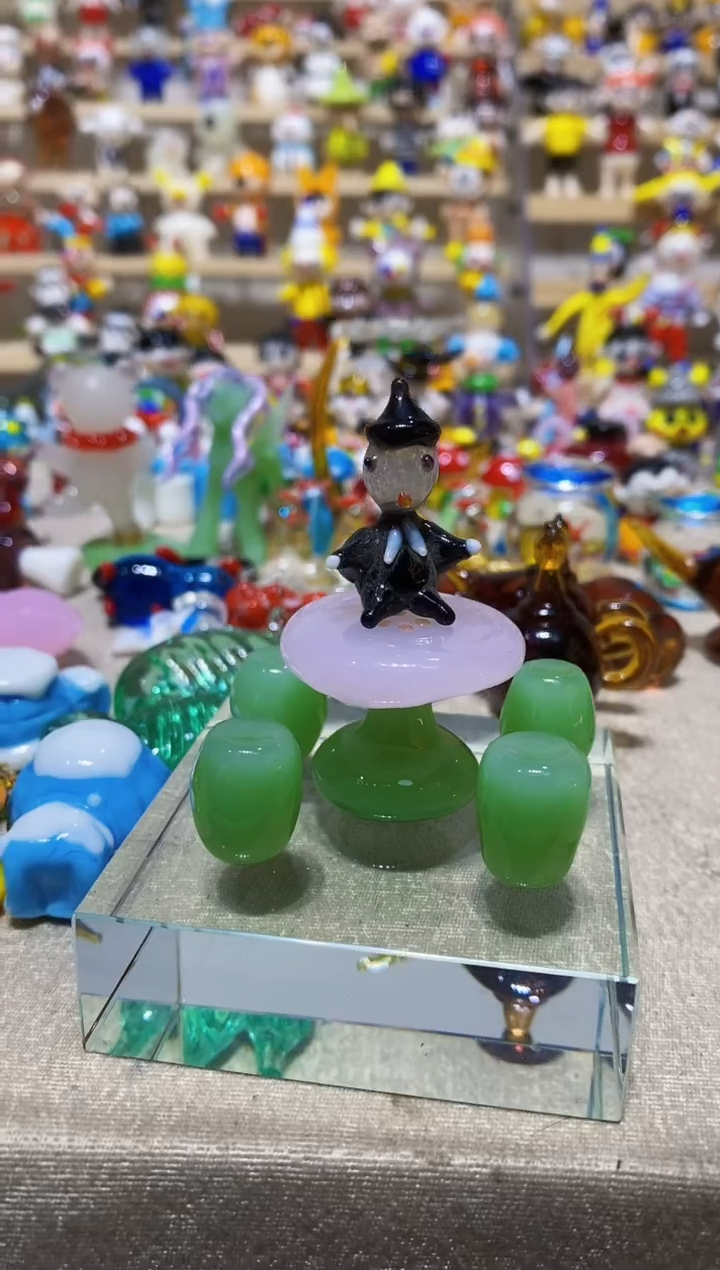 【闪购商品】琉璃手工艺品一套桌椅