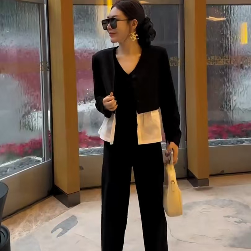 春季女款套装外套裤子2025新款时尚百搭气质显瘦网红爆款韩版潮流