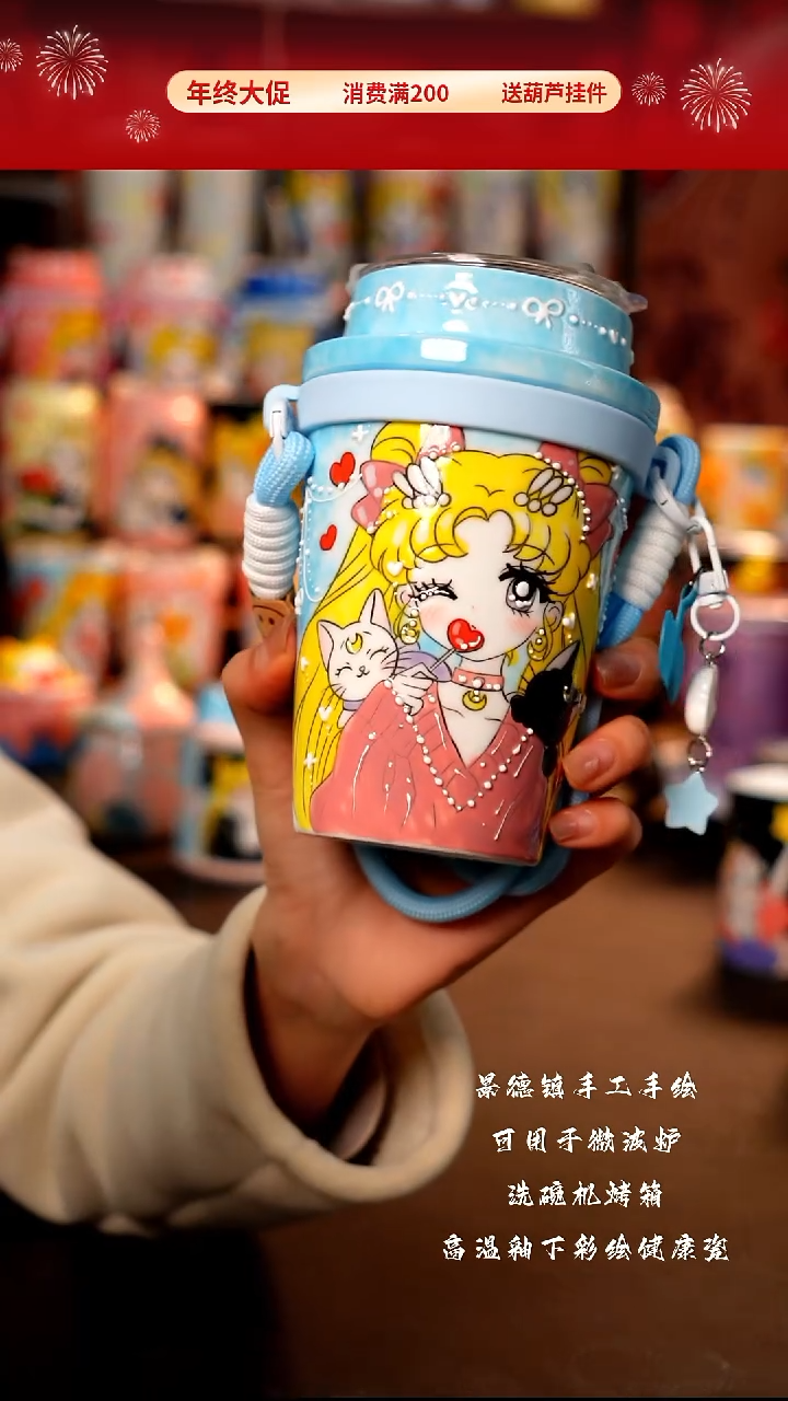 景德镇陶瓷手工手绘杯杯