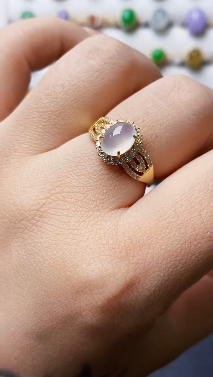 银S925镶嵌戒指翡翠0330