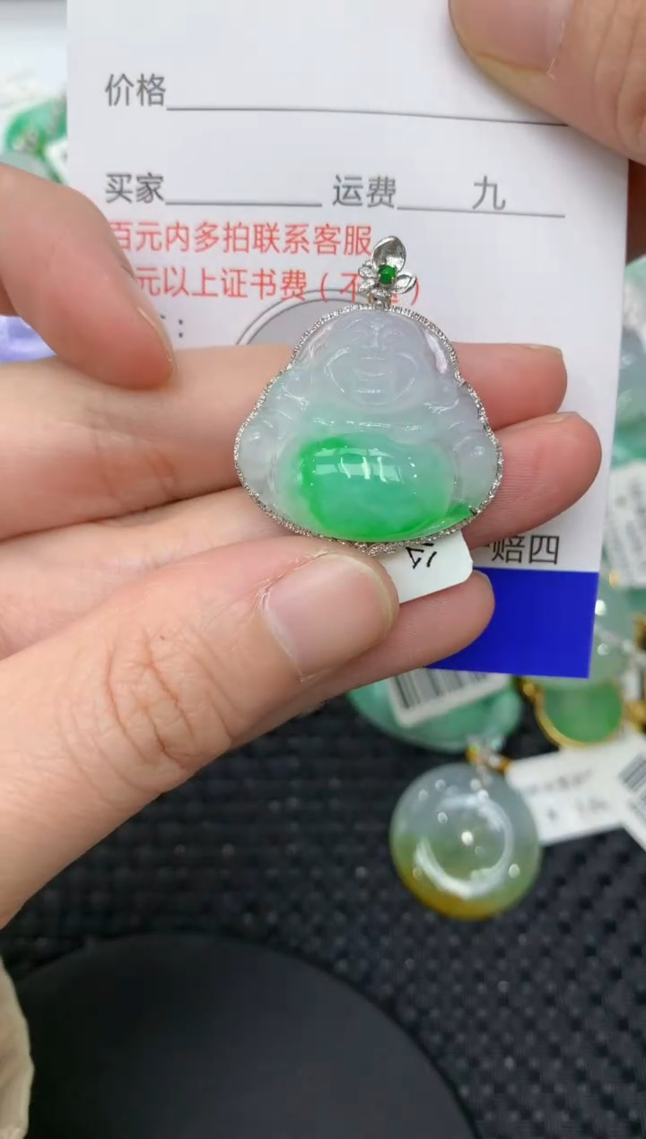 【闪购商品】翡翠颈饰18K金镶嵌11111111111