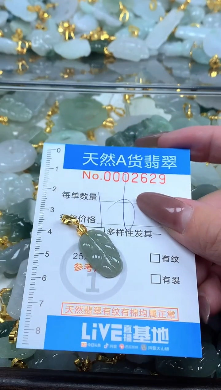 颈饰未镶嵌翡翠净货挂件-2629