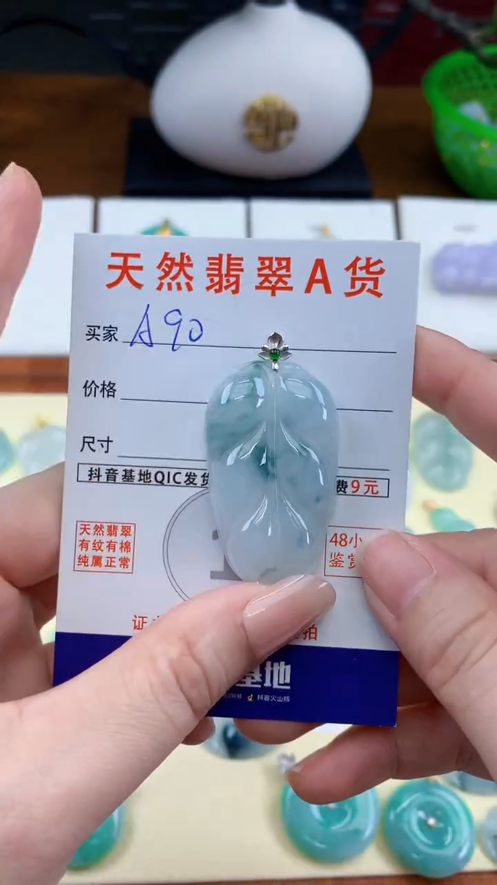 颈饰未镶嵌翡翠天然A货翡翠挂件