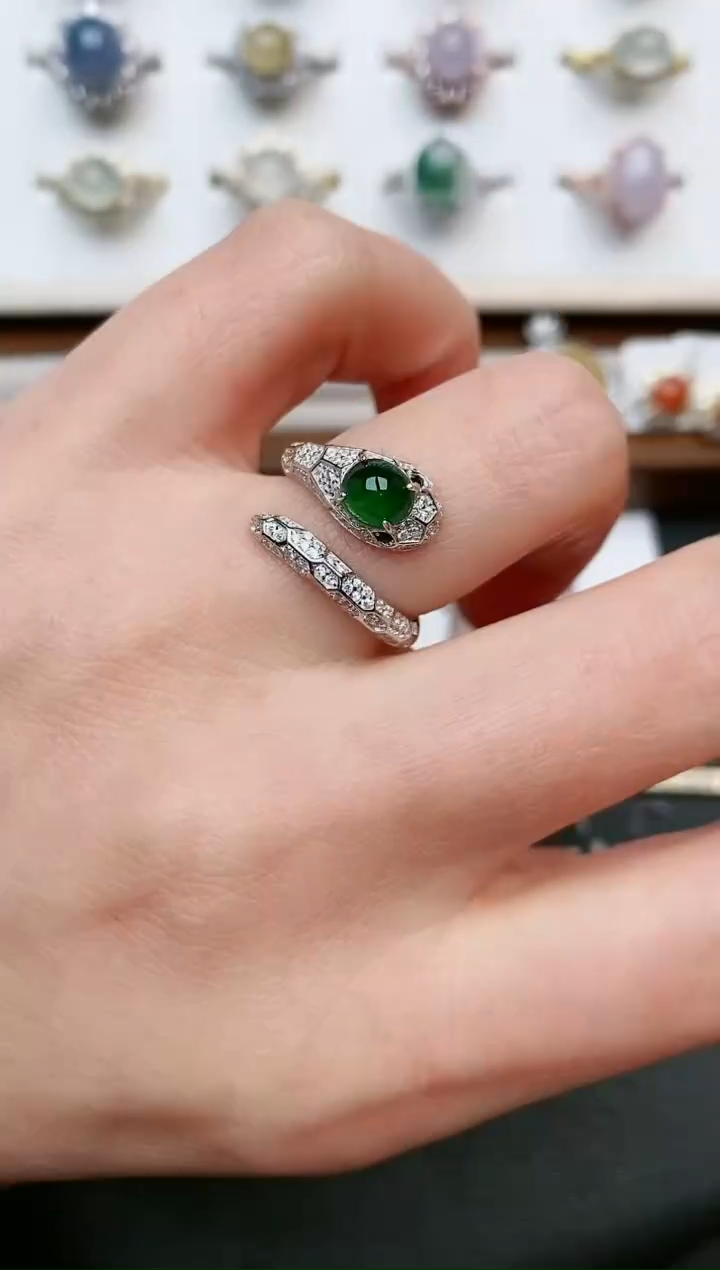 【闪购商品】翡翠戒指银S925镶嵌.....