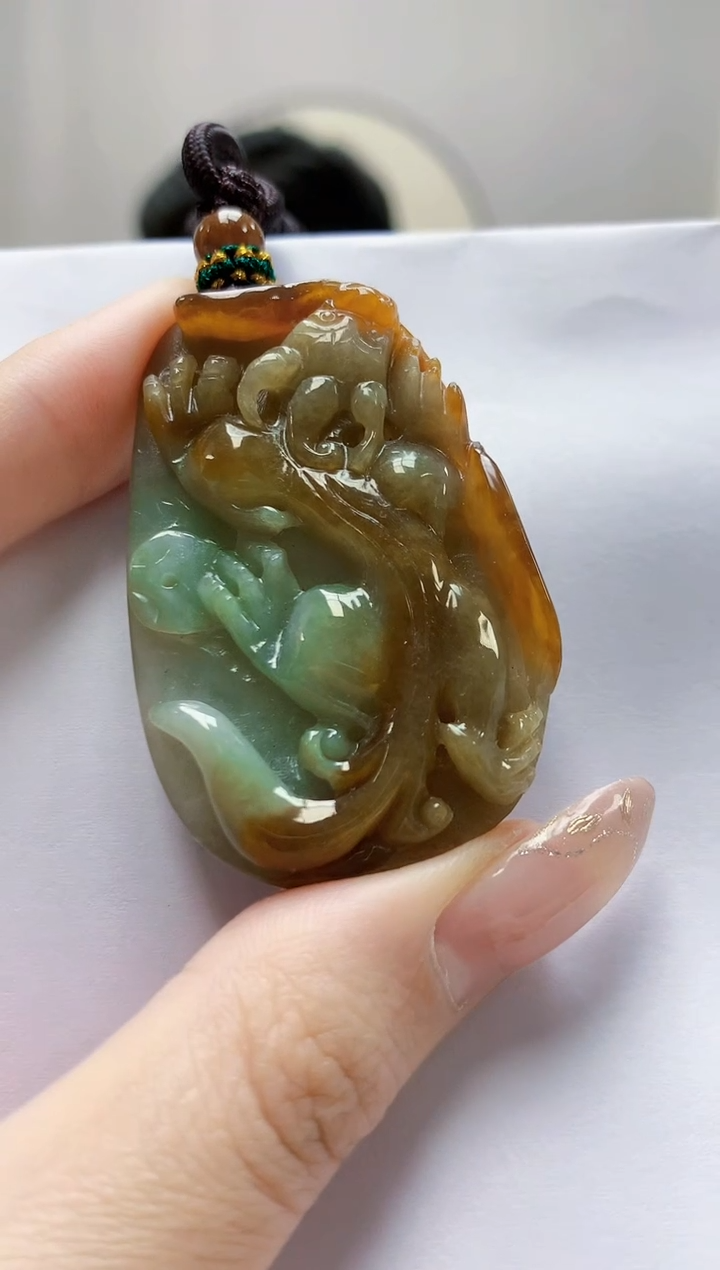 未镶嵌定制翡翠4917jw-毛货挂件59
