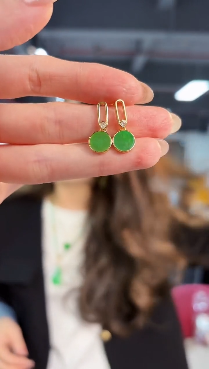 【闪购商品】翡翠耳饰未镶嵌缅料A货/支持复检/一件