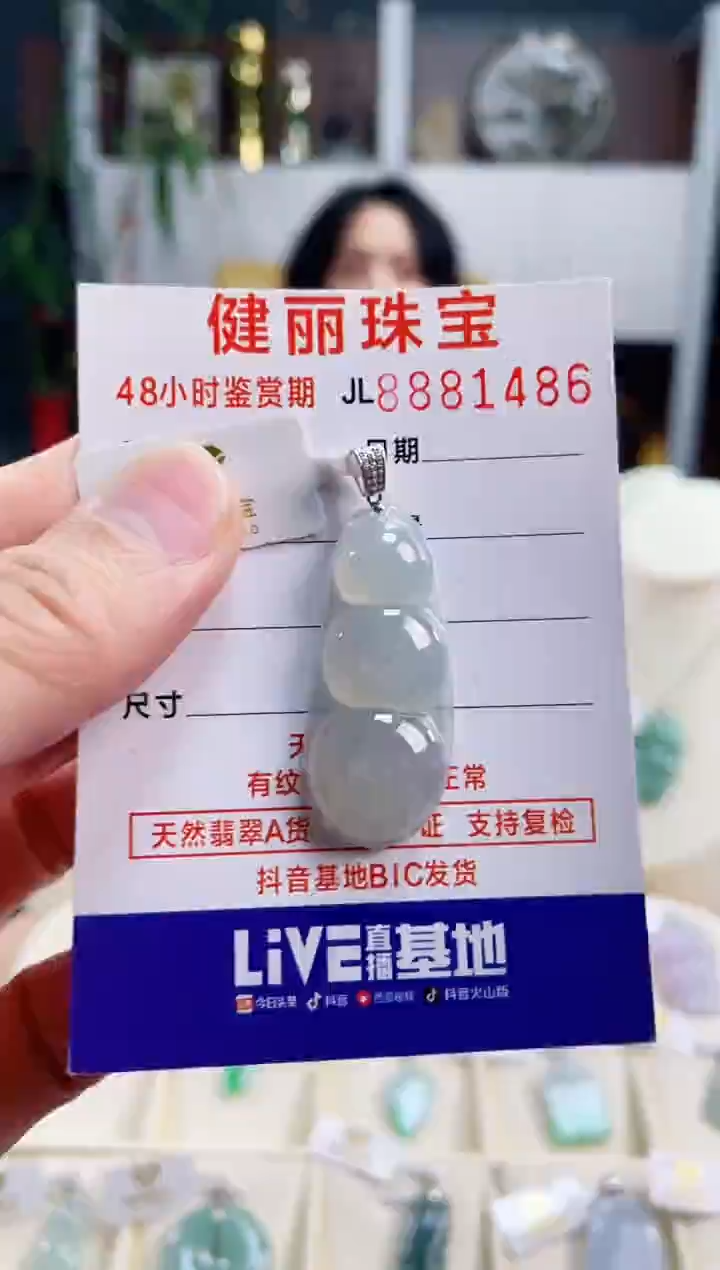 【闪购商品】翡翠颈饰18K金镶嵌天然缅甸翡翠 富贵豆(一物一证)