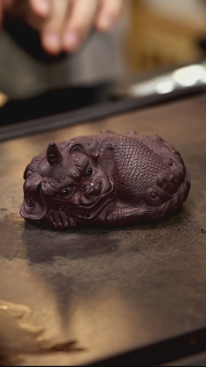 紫砂茶宠紫砂谛听