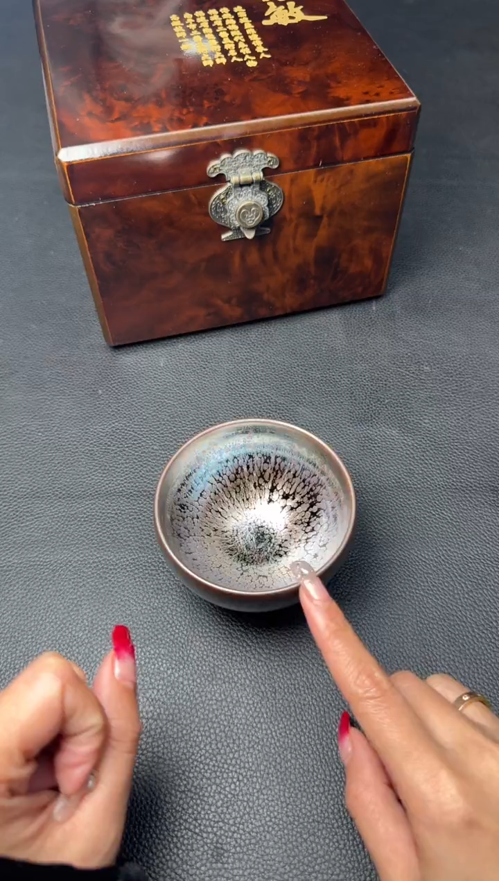 【闪购商品】茶盏建盏故事杨敏彩金油滴81