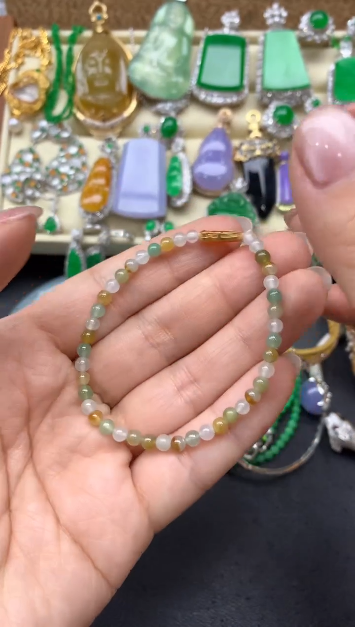 【闪购商品】翡翠手链未镶嵌66中国好珍宝