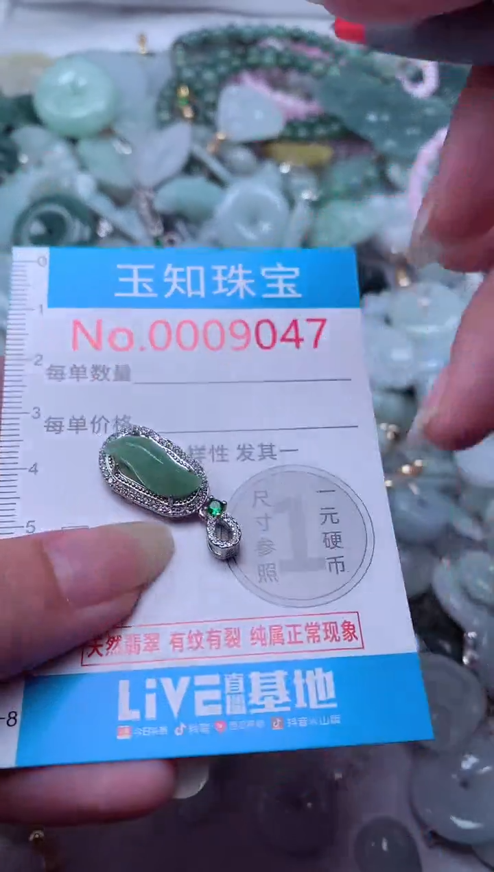 翡翠未镶嵌吊坠(不含链)9047