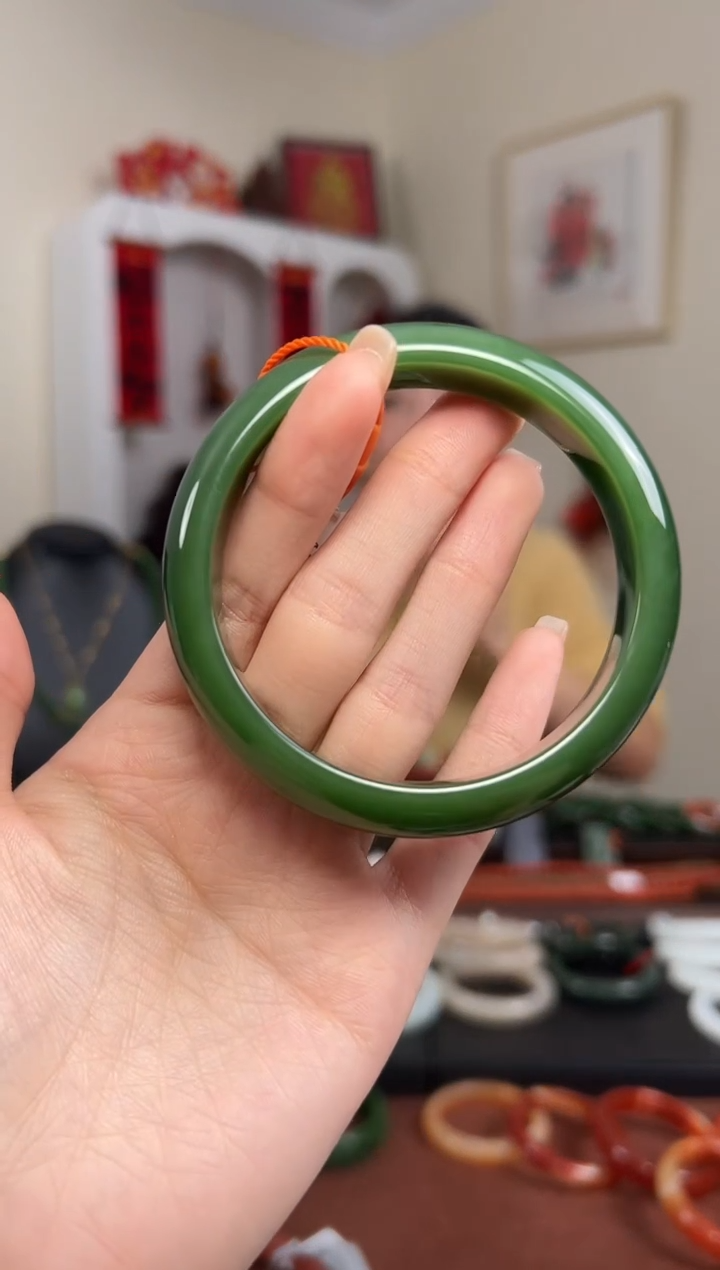 【闪购商品】和田玉手镯未镶嵌S9- 60mm 