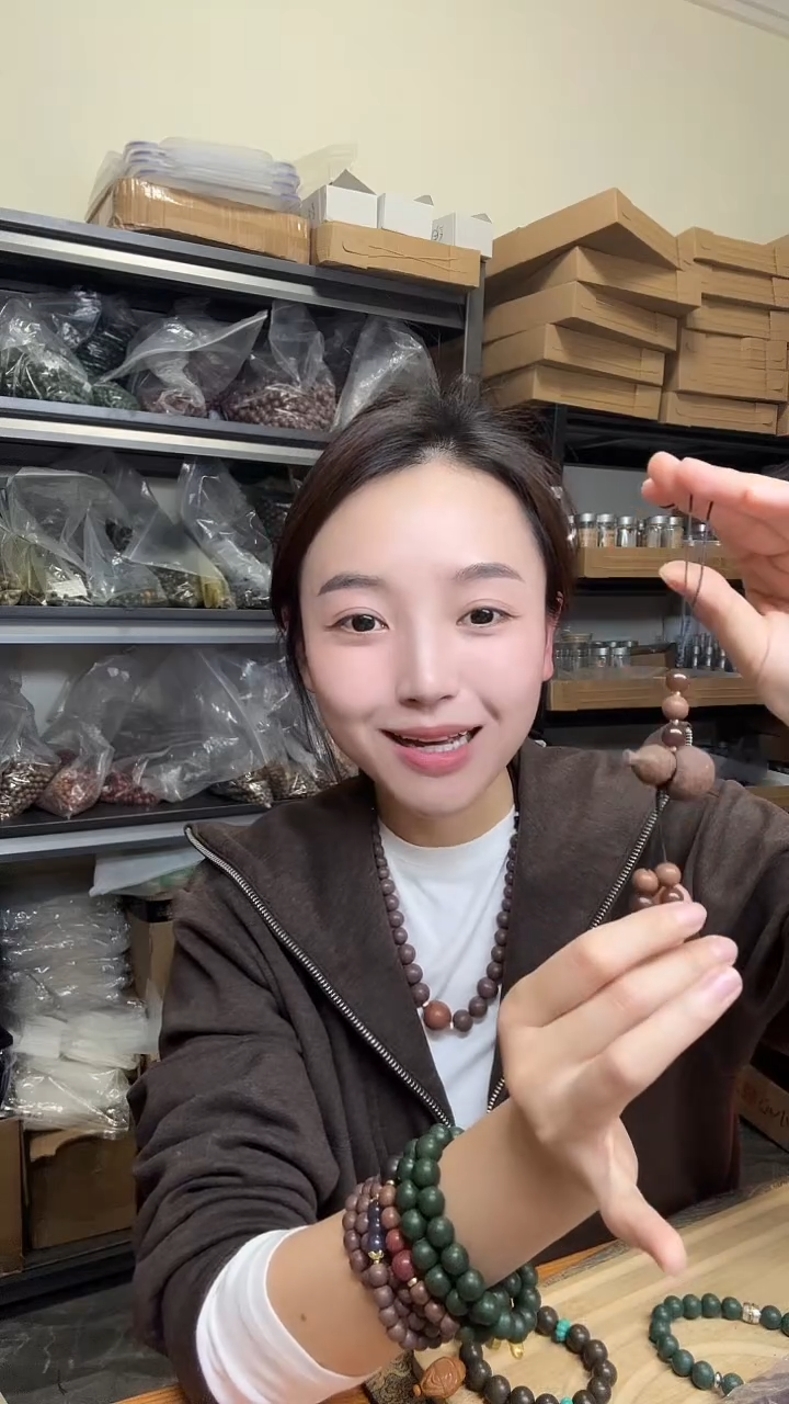 泥塑咖啡降真立体小葫芦挂坠