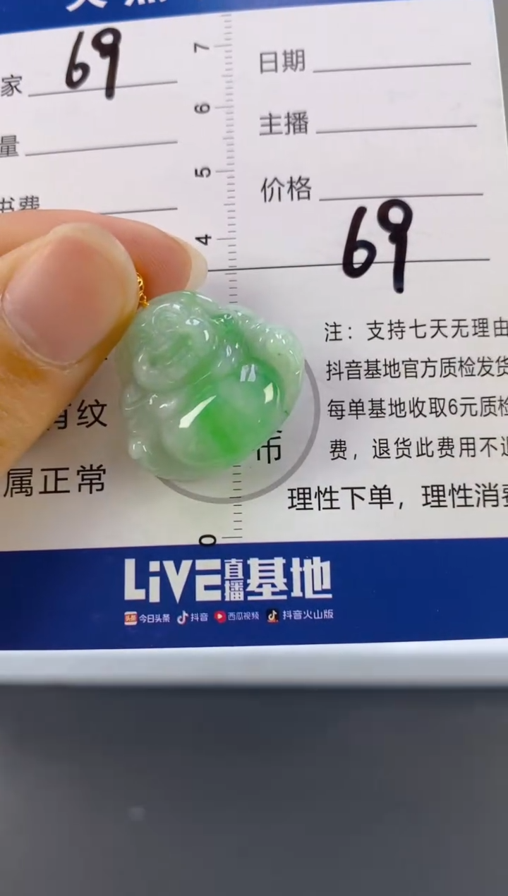 【闪购商品】翡翠颈饰18K金镶嵌天然A货翡翠