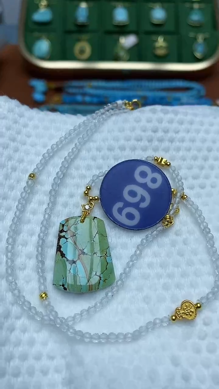 【闪购商品】绿松石项链银S925镶嵌698