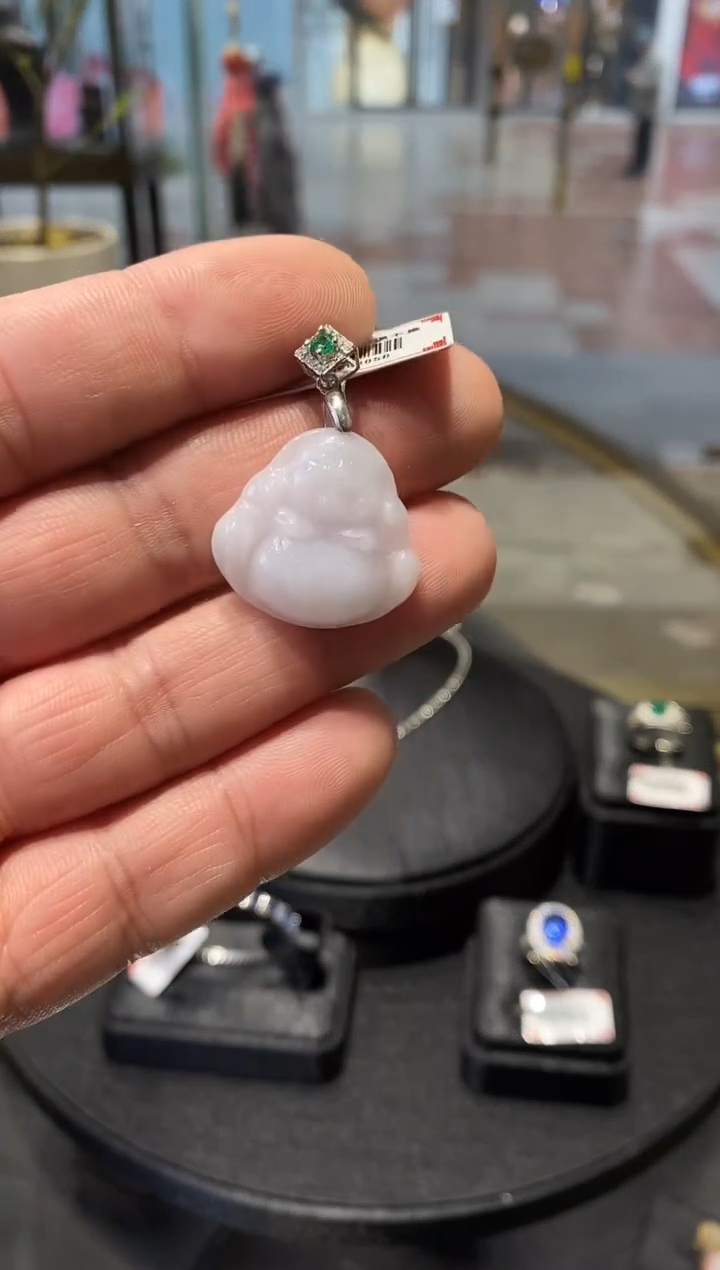 【闪购商品】翡翠颈饰银S925镶嵌亏米福利