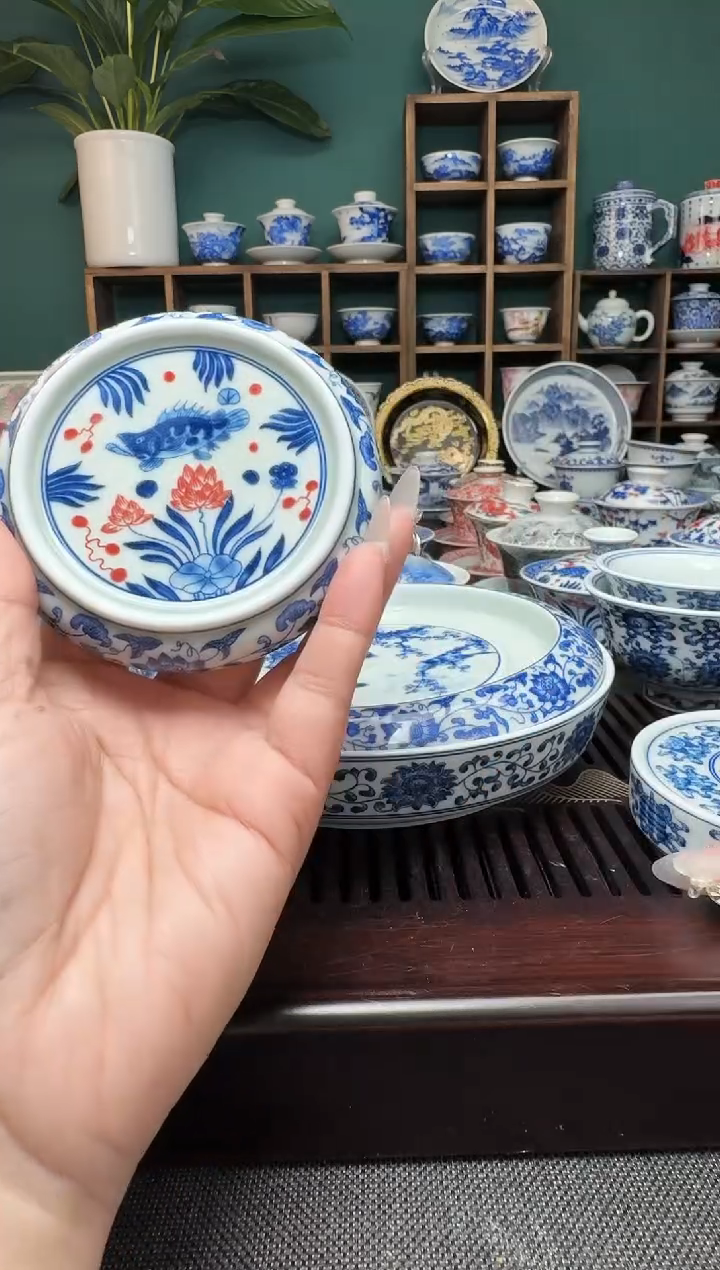 【闪购商品】景德镇龙御陶瓷高温陶瓷茶具 八宝缠枝莲