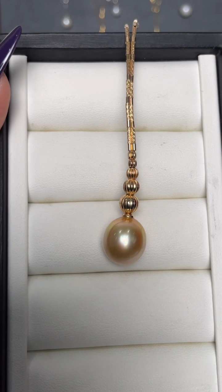 【闪购商品】海水珍珠颈饰银S925镶嵌金珠